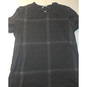 Calvin Klein Slim Fit Mens XL Slim Fit Shirt Black Check Collared Short Sleeve